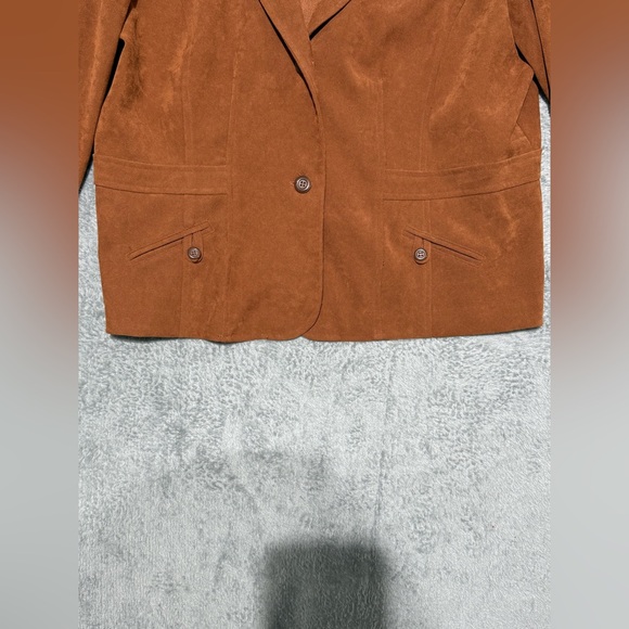 NWOT Prophecy Dress Woman Rust Orange 2-Button Blazer Suit Jacket Size 18 - Picture 7 of 9